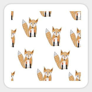 Sweet Fox Pattern Sticker